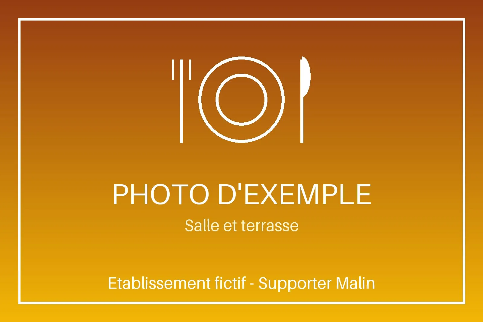 Photo d'exemple — Salle et terrasse